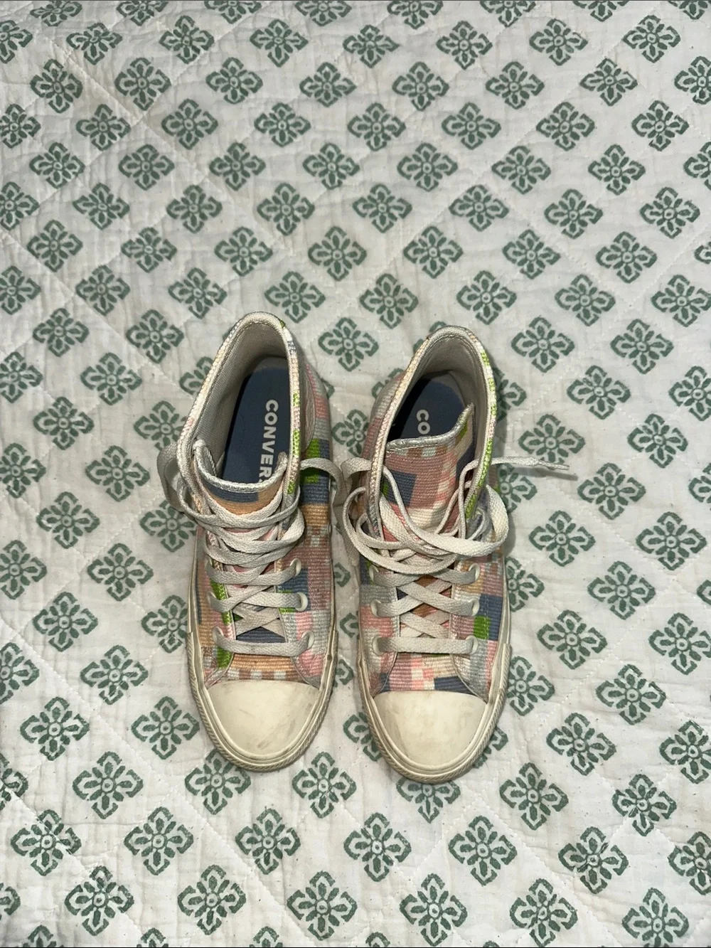 Converse Multicolor Patchwork High-Top Sneakers - Picture 2 of 4